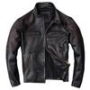 Men Leather Jacket Vintage Black 100 %Natural Genuine Cowhide Coats Men 'S Leather Coat Male Clothes Autumn M210