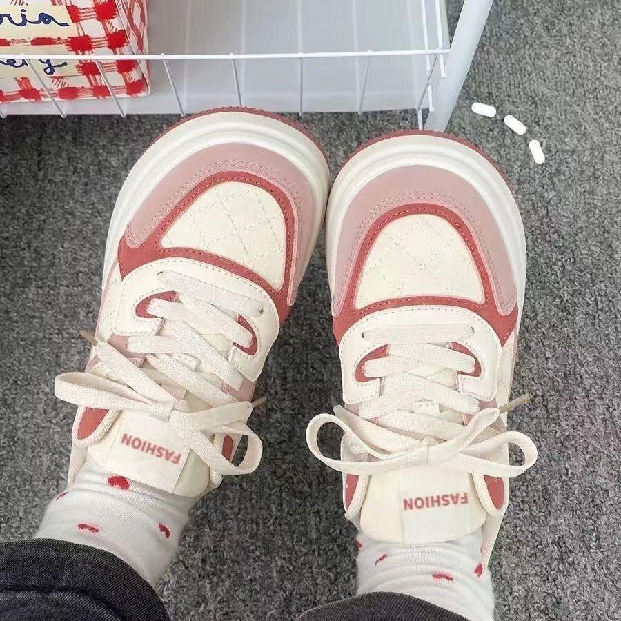 2024 Spring and Autumn New Ins Student Super Fire High-value Board Shoes Versatile Platform Casual Sports Shoes Women