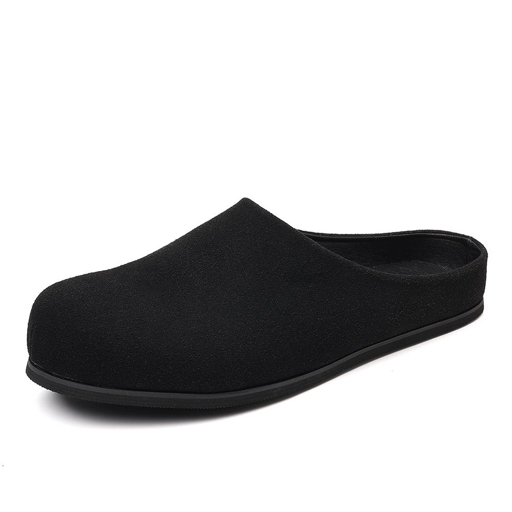 Fashion Leisure Walk Muller Shoes Male Casual Lazy Shoes Fashion Loafers Moccasins Slip On Men's Lazy Flats Men Half Drag Driving Shoes