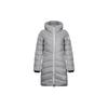 Sports Casual Windproof Warm Hooded Slim Mid-Length Down Jacket Women Jacket Silver BS0982