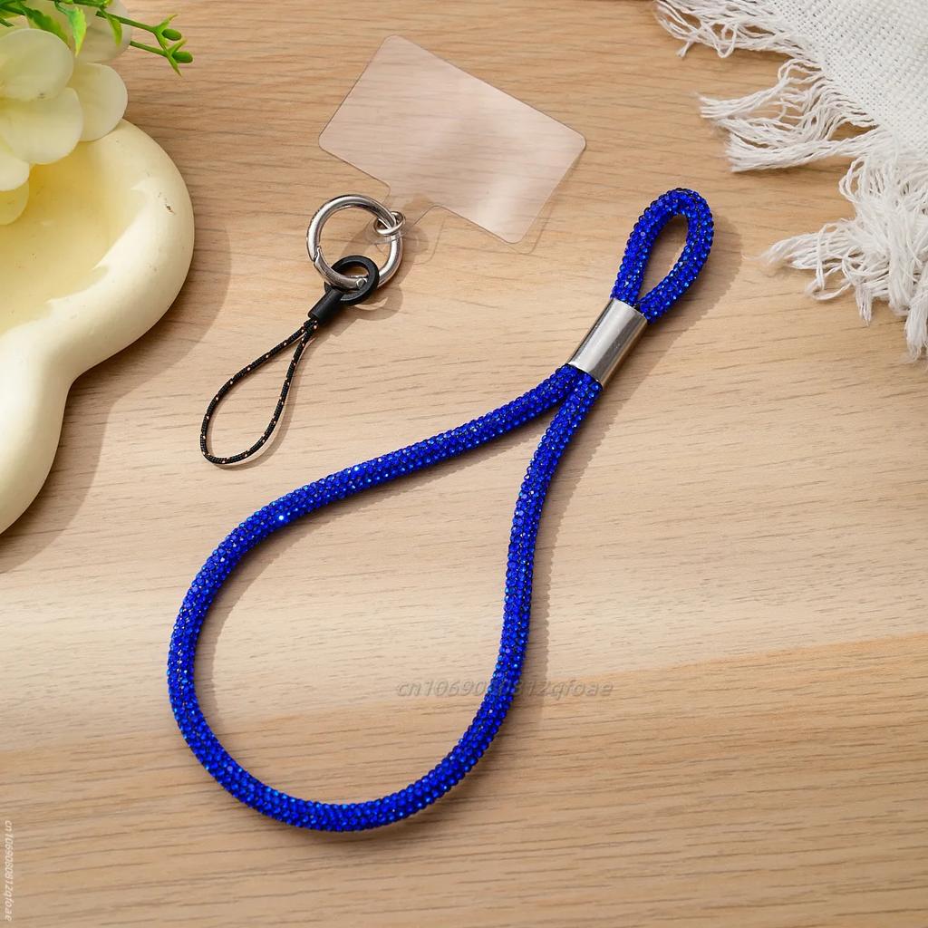 Mobile Phone Straps Glitter Rhinestone Phone Lanyard Key Chain Hanging Anti-lost Rope