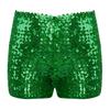 Kids Boys Girls Sparkle Sequins Dance Shorts High Waist Gymnastic Jazzz Hip Hop Dance Performance Dance Shorts