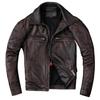 Chinese Size New Men Cowhide Coat Men's Genuine Leather Jacket Vintage Style Man Leather Clothes Motorcycle Biker Jackets Plus Size 134cm