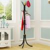 Vertical Coat Rack Floor Standing Space Saving Home Metal Material Clothes Rack Cloth and Hat Hangers Minimalist Clothes Hanger