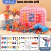 3D Puzzle Toys Pretend Play Repair Tool Box Drilling Assembly Educational Toys Children Toys Tool Set Electric Drill Screw Nut