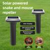 Solar Powered Rodent Repellent Buzzing Vibration Plug and Play Ultrasonic Rodent Repellent Outdoor Snake Repellent