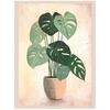 Monstera In a Pot Monstera In a Pot, 30X40 Cm, Frameless, Matte Paper 230 Gsm