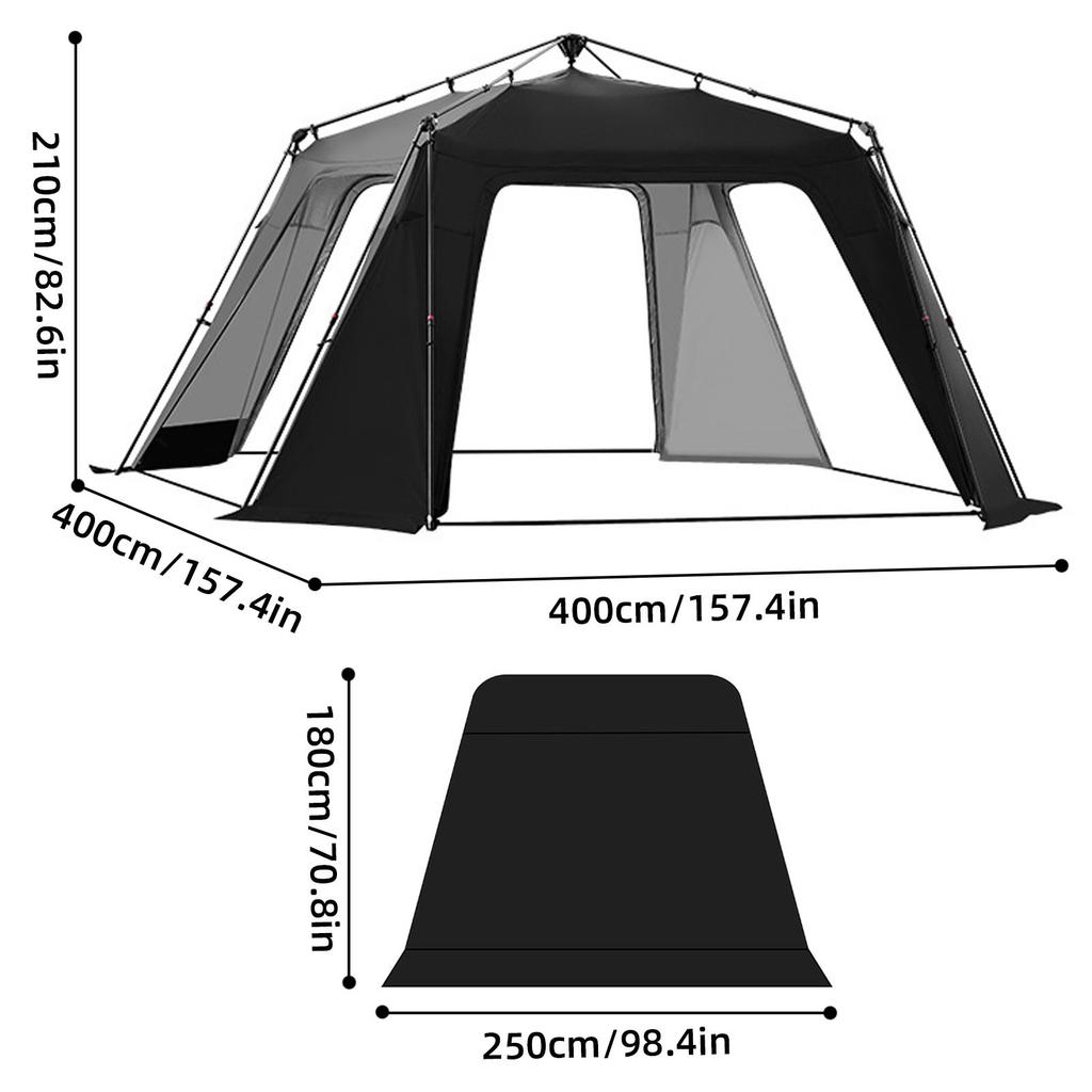 2pcs Door Curtain for Canopy Tent Dome Canopy Camping Sun Protection Waterproof Canopy