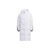 Originals FW23 Long Puffer Coat with Classic Stripes Men Outerwear White IU4832