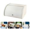 Bread Box Boxes for Kitchen Counter Farmhouse Holders Bin Storage Iron Countertop Multi-function Miss