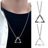 Men Necklace Triangle Square Pendant Necklace Dating Work Party Versatile Style Necklace Clothing Accessory