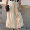 INS French Style Simple Fashion Street Style Half Skirt Women's Puffy Flower Bud Skirt Spring Autumn New Style