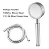 Stainless Steel Shower Head Fall Resistant Durable High Pressure Showerhead for Bathroom Handheld Water Saving Shower Set