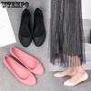 Anti Slip Spring Autumn Women Work Shoes Rain Shoes Waterproof Large Size Solid Coloe Pointed Toe Single Shoes