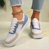 Fashion Ladies Shoes 2024 Mesh Women's Vulcanize Shoes Breathable Women Sneakers Mixed Colors Lace Up Flat Outdoor Women's Casual Shoes