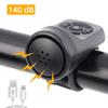 New USB Rechargeable Bicycle Motorcycle Electric Bell Horn 4 Modes Mountain Road Cycling Alarm Horn Bike Accessories