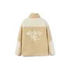 Li Ning CF Loose Knit Lamb Fleece Jacket Warm Casual Stand Collar Cotton Coat Unisex Jacket Khaki AJDR531-4