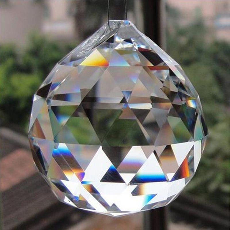 30Mm/40Mm Hanging Clear Crystal Lighting Ball Prisms Diy Curtain Chandelierdecor