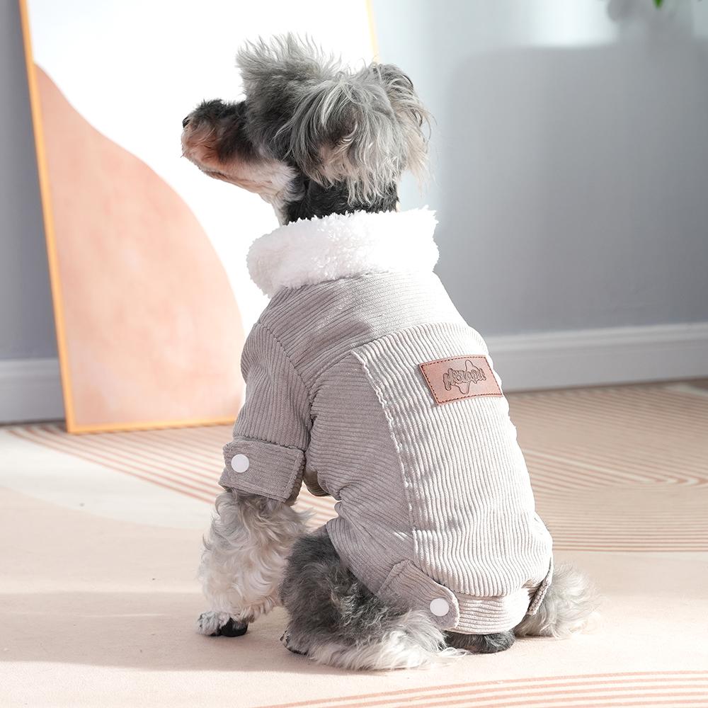 Soft Cozy Dog Clothes For Small Medium Dogs Cats Autumn Winter Warm Pet Coat Windproof Fleece Puppy Outfits Yorkshire Corgi Clothing