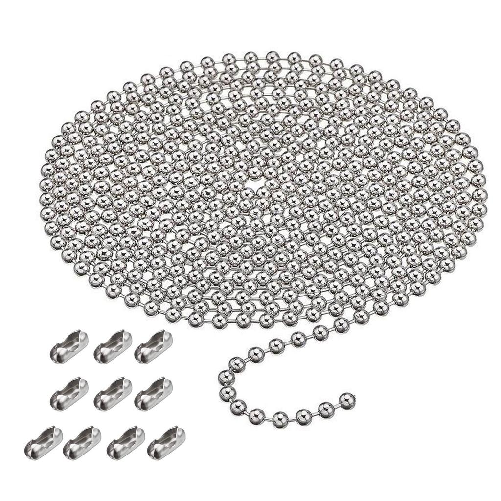 Curtain Bead Chain Pull Rope Heavy Duty Blinds Chain Decorative Metal Roller Shade Chain Window Hardware Bead String