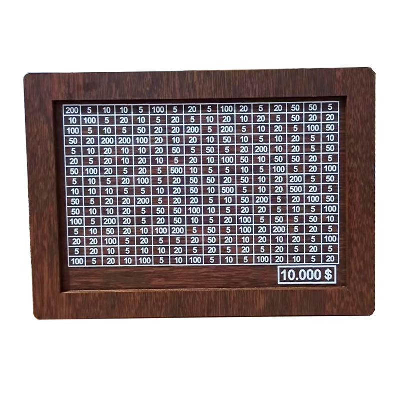 500/1000/2000/3000/5000/10000 Euro Money Box Wooden Piggy Bank with Reusable Money Box with Saving Goal and Numbers Boxes