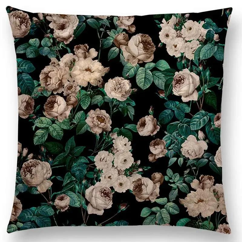 Latest Gorgeous Floral Night Forest Garden Print Throw Pillow Case Home Decor Cushion Covers / Cushion Cover Hogar