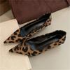 Fashion Pointed Toe Woman Pumps Leopard Print Thin Low Heels Elegant Casual Party Shoes Zapatos De Mujer