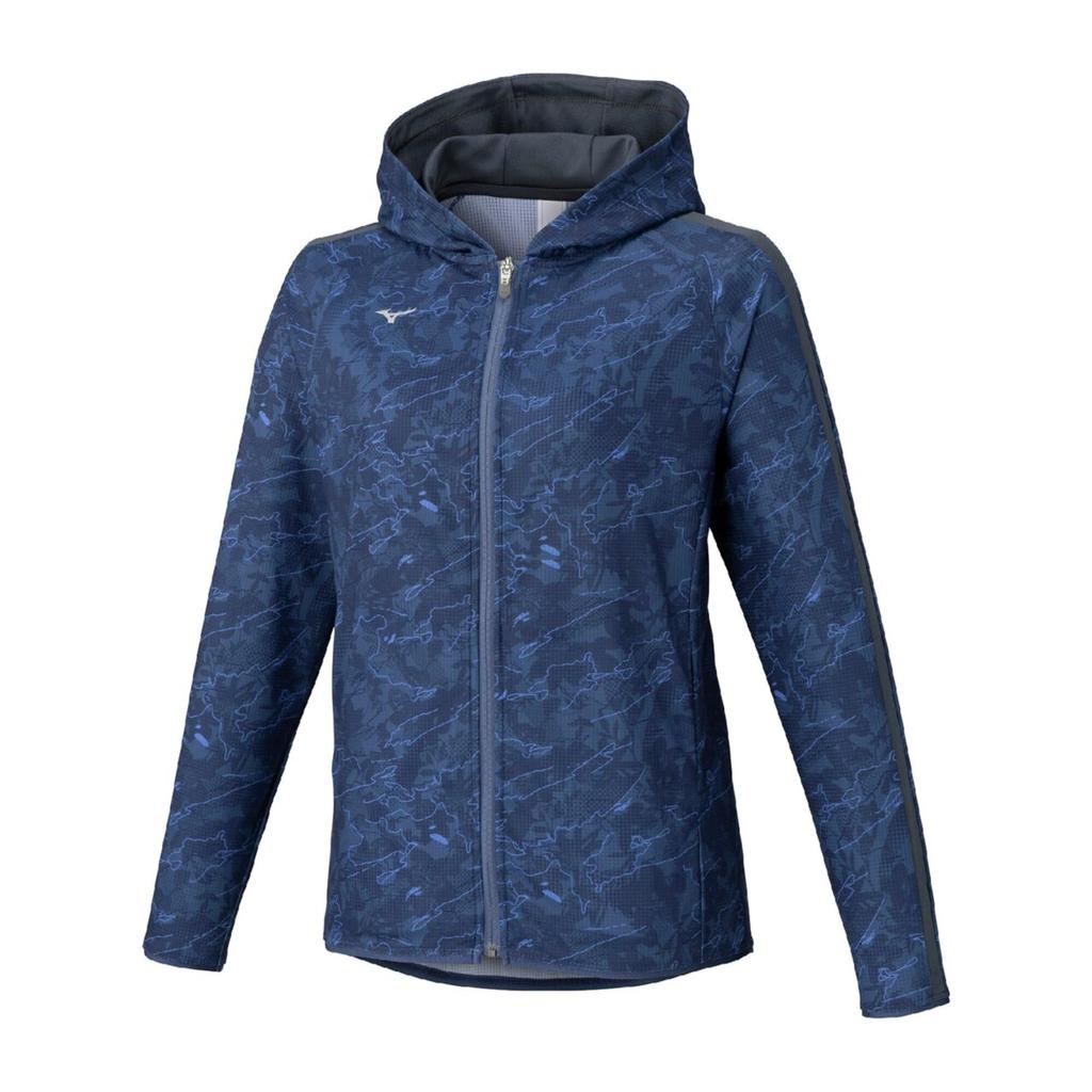 Mizuno Dry Aeroflow Highly Breathable Training Dark 32MCC310 Women's Hoodie, Jersey, Blue,