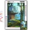 5D DIY Chinese Style Building Cross Stitch Rhinestones Diamond Drawing Embroidery Mosaic Home Decor