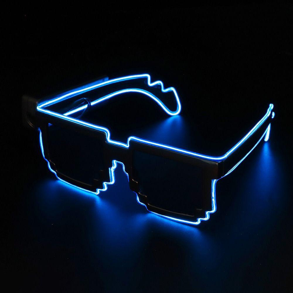 Wireless LED Light-up Glasses Glow In the Dark Neon Rave Shades  for Adult Kids