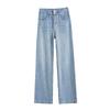 Tennis Denim Wide-leg Pants for Women with High Waist Slim Drooping Thin Jeans for Women with Summer Loose Ice Silk Straight Pants for Women