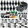 MOC Black Special Police Patrol Car Weapon Accessories Building Blocks for Children Building Toy Gift