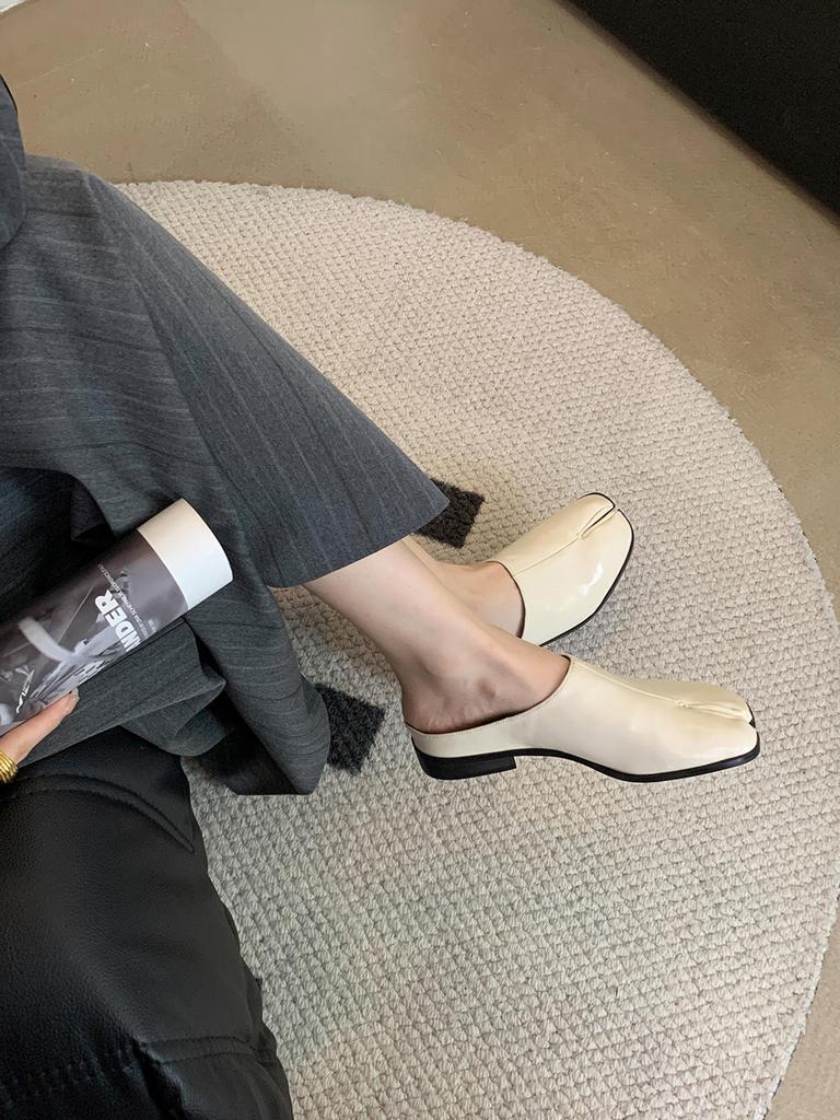 Fashion Fashion Women Slippers Clip Toe Outside Mules Slides Casual Dress Shoes Low Heeled Black Brown Beige Dress Shoes Woman Size 39