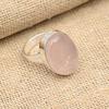 Rose Quartz Gemstone Handmade 925 Sterling Silver Ring Jewelry For Thanksgiving