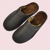 Fleece Warm Winter Cow Split Leather Unisex Handmade Slippers Slip On Soft Comfortable Bedroom Indoor Flats Men Women Padded Warm Slippers Shoes