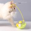 Cat Tumbler Toys Cats Kitten Interactive Bite Resistant Turntable Plush Feathers Pet Toy with Catnip Indoor Cats Kitten Exercise