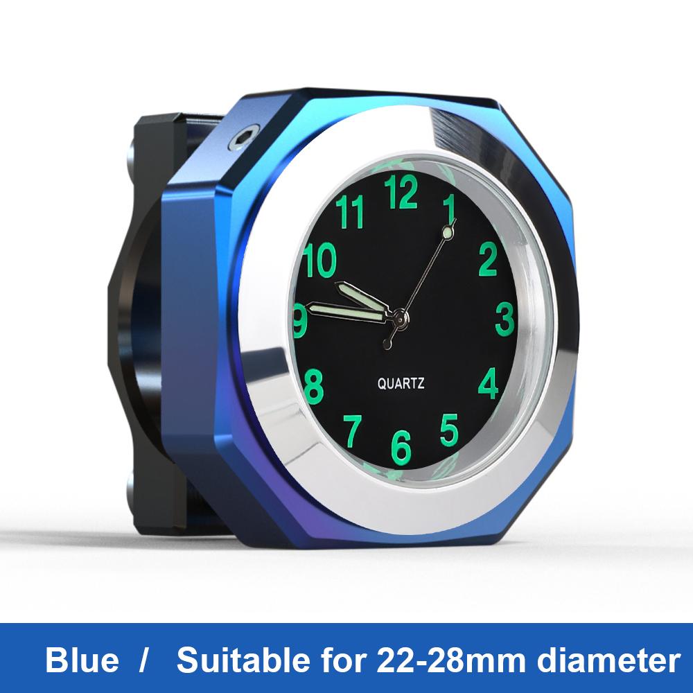 Universal Luminous 22-28mm Clock Motorcycle Handlebar Mount Waterproof Timetable for Scooter Bicycle Modified Watch Accessories
