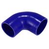 X AUTOHAUX 1pc Inner Diameter 70-80mm Length 90 Degree Blue Silicone Hose Silicone Tube