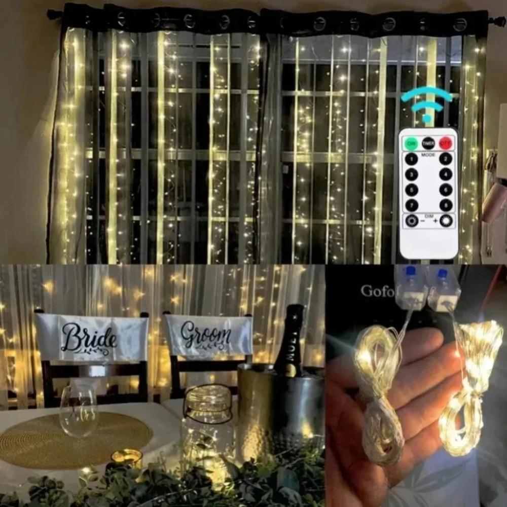 20m 10m Remote Control 8 Function LED Fairy Lights USB String Lights Christmas Garland New Year Wedding Party Garden Decoration