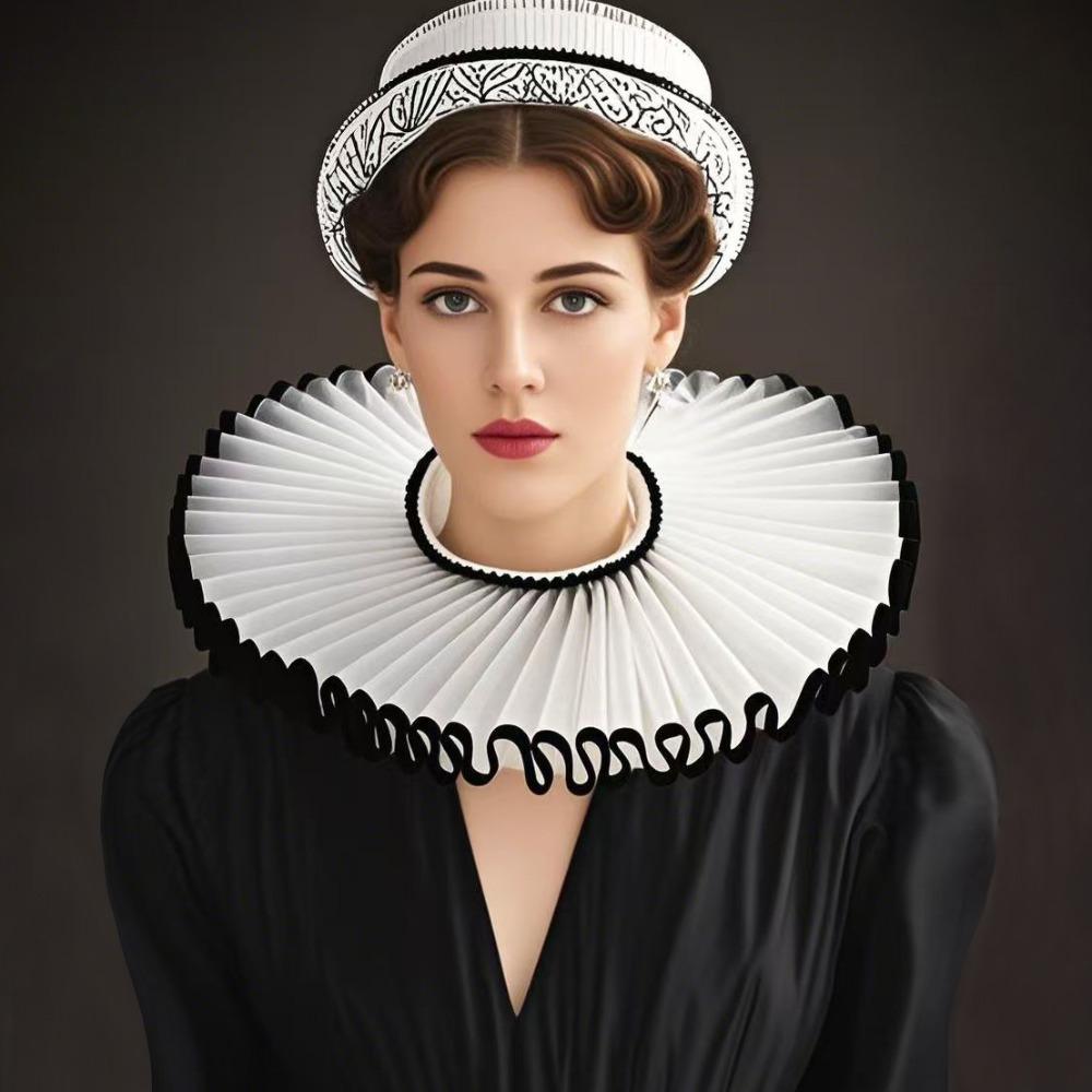 Elegant Renaissance False Collar Detachable Retro Ruff Collar Collar Accessory