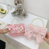 Korean Style Pearl Kid's Handbag Bow Princess Shoulder Messenger Bag Accessories Parent-Child Bag