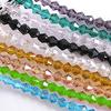 100Pcs 4mm Artificial Crystal Bicone Shape Spacer Loose Beads Jewelry Findings