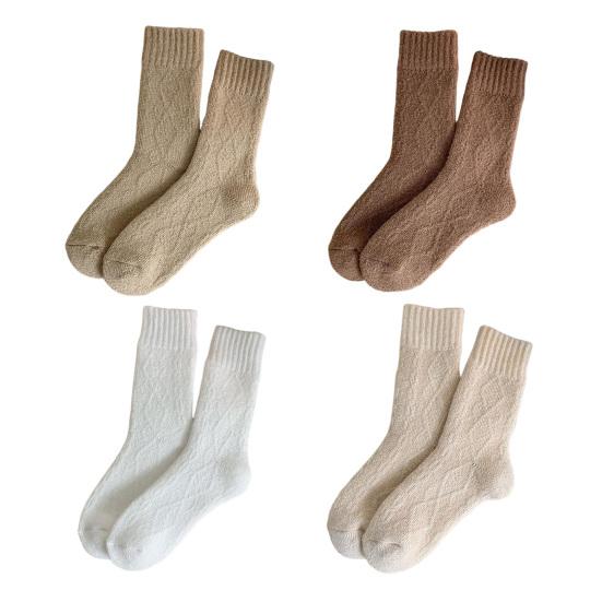 Fleece Lined Crew Socks for Women Cozy Soft Warm Thick