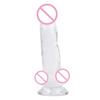Realistic Clear Dildo Jelly Balls Dong Suction Cup 4 Size Classic Realistic Dildos