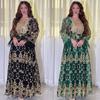 Dubai Women's Gold Embroidered Jalabiya – Gorgeous Arab Evening Dress