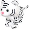 Sanei Boeki Original Plush Toy Pururun Animal White Tiger W6.5 X D15 X H11.5cm