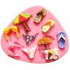 New 1PC Summer Style Beach Bikini Slippers Parasols Shape Silicone Cake Mold Chocolate Soap Mold