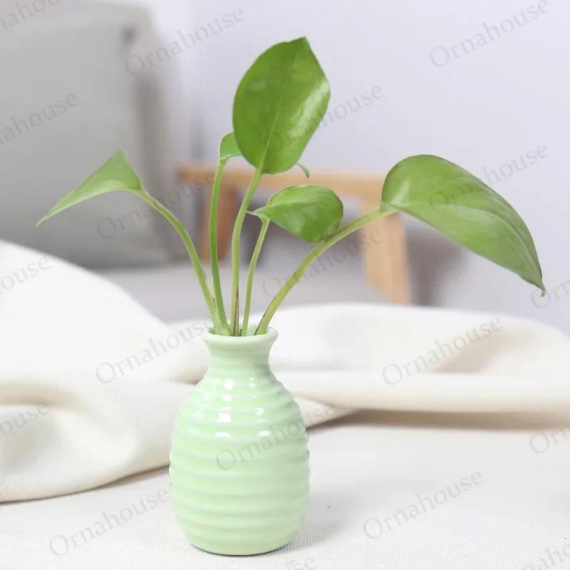 1PC Nordic Style Mini Modern Flower Vase Home Decoration Living Room Ceramic Home Decoration Floreros Vintage Flower Pot Vases