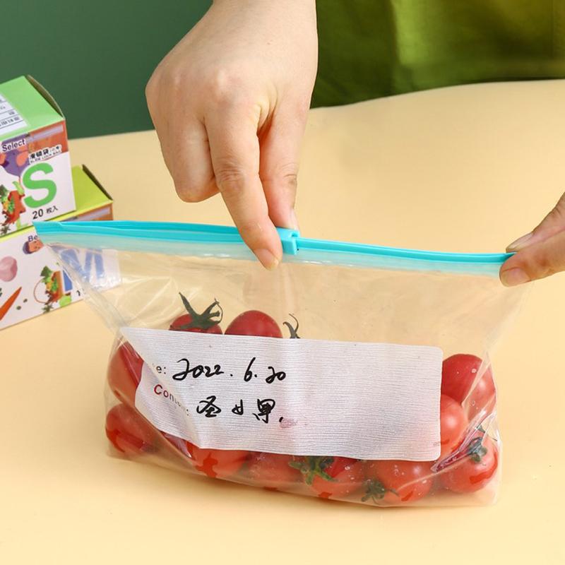 20Pcs Wrap Plastic Packaging Bags Food Storage Bag Reusable Freezer Sandwich Sealing Bag Kitchen Refrigerator Food Preservation