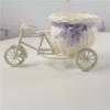 Bicycle Decorative Flower Basket Plastic White Tricycle Bike Design Flower Basket Storage Party Decoration Pots